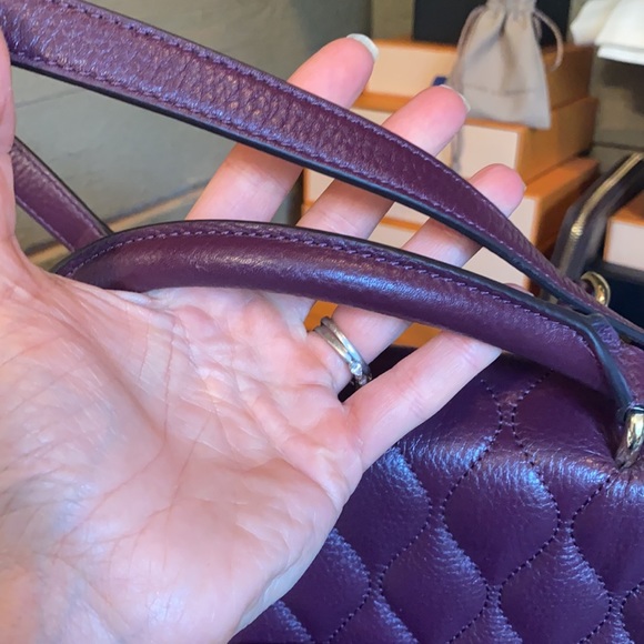 NWT Vera Bradley Quilted Stella Satchel Aubergine - Picture 14 of 17